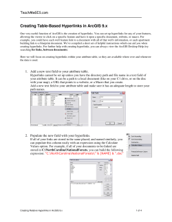 Creating Table-Based Hyperlinks in ArcGIS 9.x