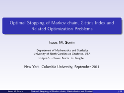 Optimal Stopping of Markov chain, Gittins Index and Related