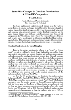 Inter-War Changes in Gasoline Distribution