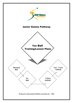 Junior Games Pathway Tee Ball Training/Lesson Plans