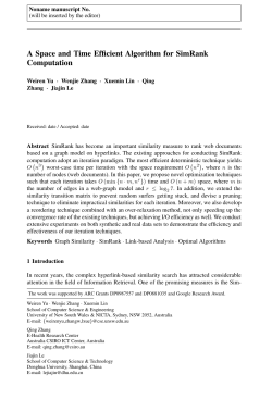 A Space and Time Efficient Algorithm for SimRank Computation