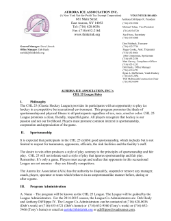 AURORA ICE ASSOCIATION INC. (A New York Not-for