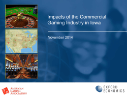 Impacts of the Commercial Gaming Industry in Iowa, 2014