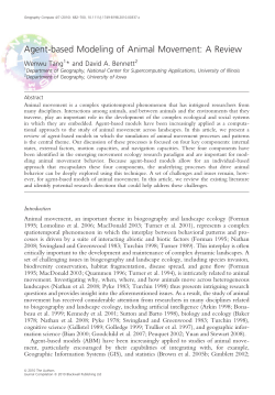 Agentbased Modeling of Animal Movement: A Review