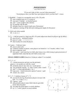 possession - Port Moody Soccer Club