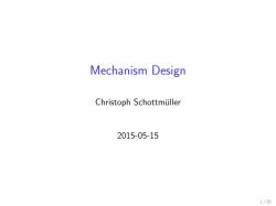 Mechanism Design
