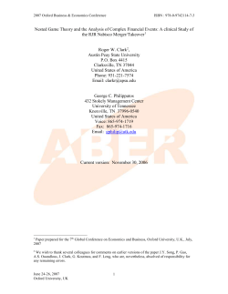 Nested Game Theory And The Analysis Of Complex Financial