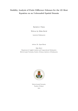 Stability Analysis of Finite Di erence Schemes for the 1D Heat