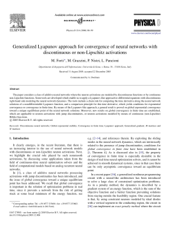 Generalized Lyapunov approach for convergence of neural