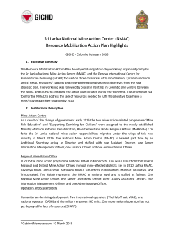 Sri Lanka National Mine Action Center (NMAC)