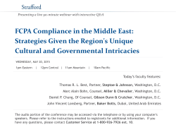 FCPA Compliance in the Middle East: Strategies Given the Region`s