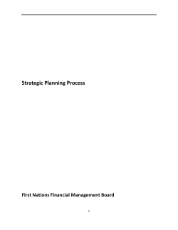 Strategic Planning Process - First Nations Financial Management