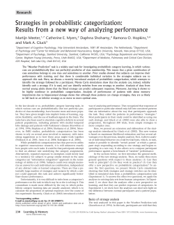 Strategies in probabilistic categorization