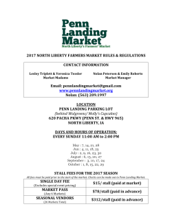 2017 NORTH LIBERTY FARMERS MARKET RULES