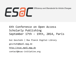 PowerPoint-Pr&auml;sentation - Open Access Scholarly Publishers