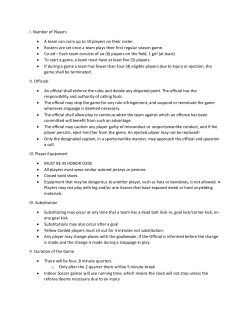 I. Number of Players &bull; A team can carry up to 10 players on their