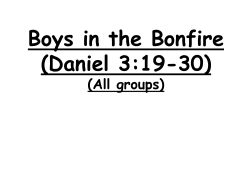 Boys in the Bonfire (All ages) - Pen-Y