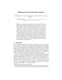 Efficiency-Revenue Trade-offs in Auctions