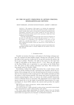 ON THE DUALITY PRINCIPLE IN OPTION PRICING