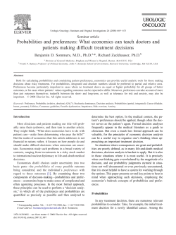 Probabilities and preferences