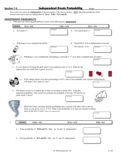 Independent Probability