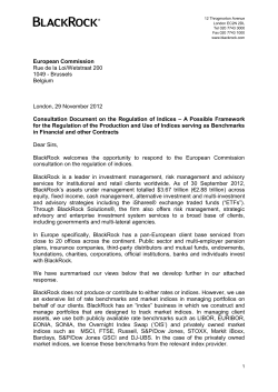 BlackRock Position - European Commission