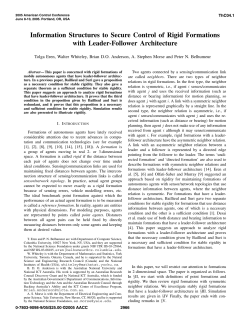 Information Structures to Secure Control of Rigid Formations with