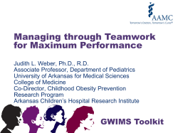 Managing through Teamwork for Maximum Performance