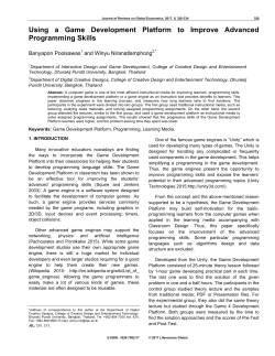 Using a Game Development Platform to Improve Advanced