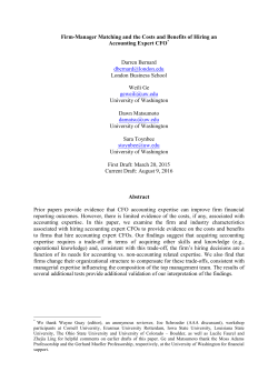 Firm-Manager Matching and the Costs and Benefits of Hiring an