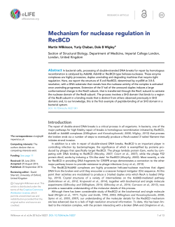 Mechanism for nuclease regulation in RecBCD | eLife
