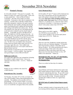 november-newsletter-2016 - Blewett Elementary School