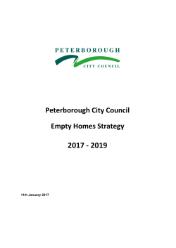 Peterborough City Council Empty Homes Strategy 2017