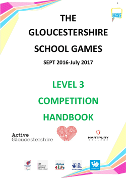 the gloucestershire school games level 3 competition handbook