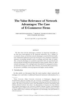 The Value Relevance of Network Advantages: The Case of E