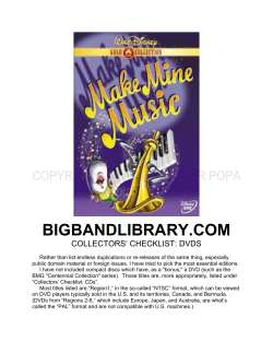 DVDs - Big Band Library