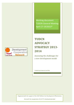 Advocacy strategy - International Trade Union Confederation