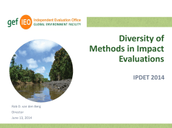 Diversity of Methods in Impact Evaluations