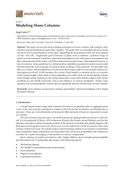 Modeling Stone Columns