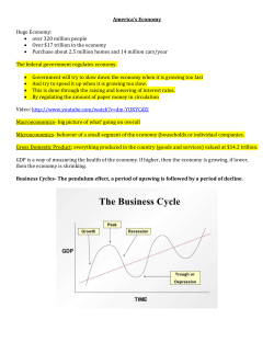 America`s Economy Huge Economy: over 320 million people Over