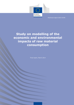 Study on modelling of the economic and environmental impacts of