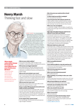 Henry Marsh Thinking fast and slow