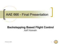 Backstepping Based Flight Control