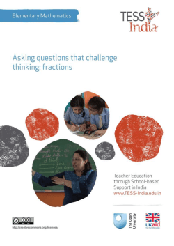 Asking questions that challenge thinking: fractions File