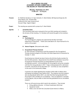 Academic Affairs Committee Minutes