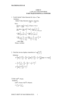 laplace transforms