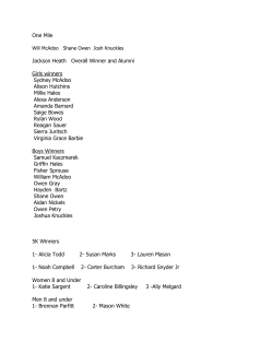 One Mile Jackson Heath Overall Winner and Alumni Girls winners