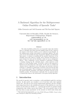 A Backward Algorithm for the Multiprocessor Online Feasibility