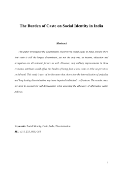 Social Identity in India