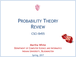 PROBABILITY THEORY REVIEW